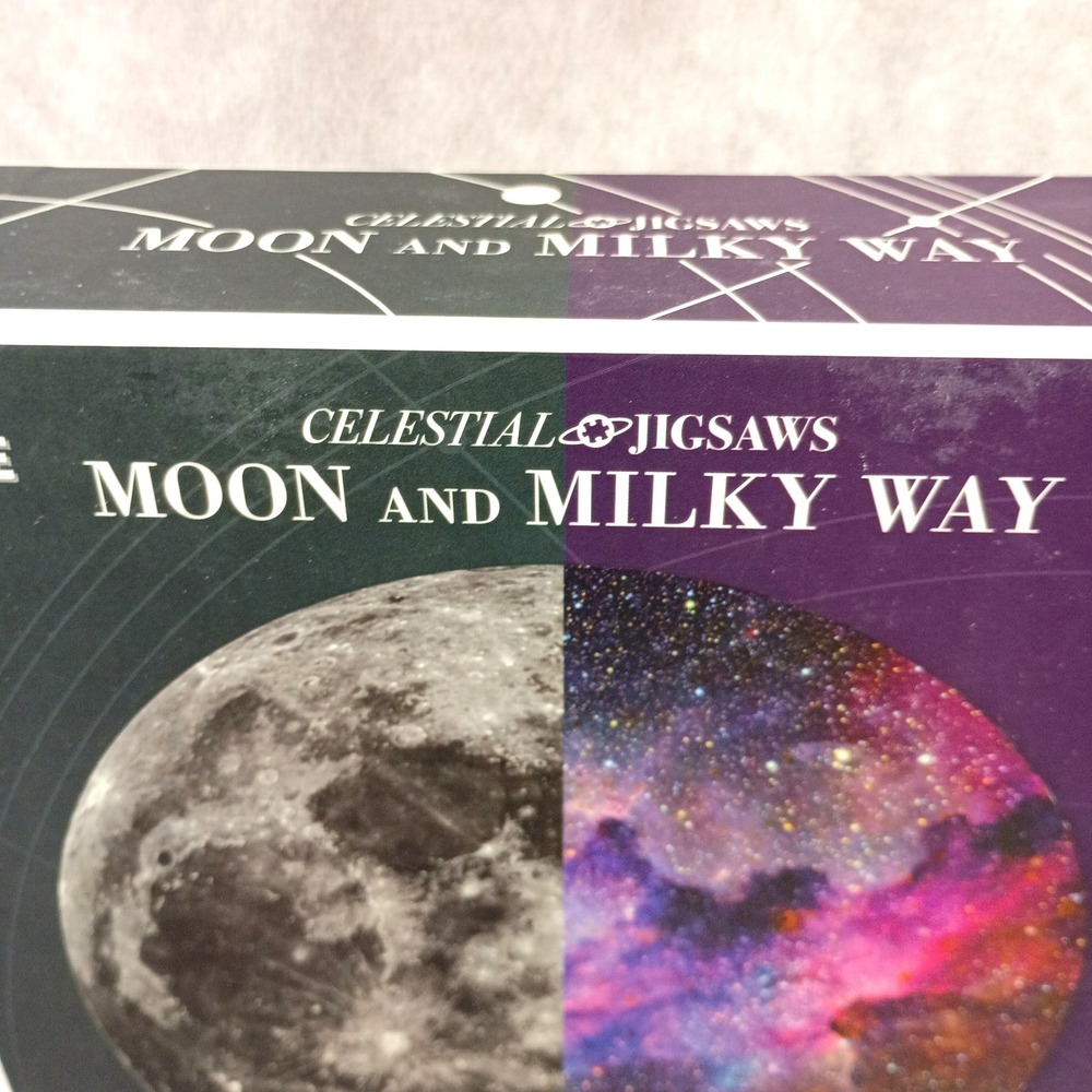 Celestial Jigsaw Puzzle Moon & Milky Way Double Sided 1000 Pc 20" Circular (NEW) - Picture 3 of 5